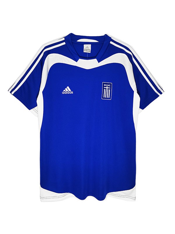 Greece domicile maillot rétro hommes premier uniforme de football en tête sport maillot de football 2004